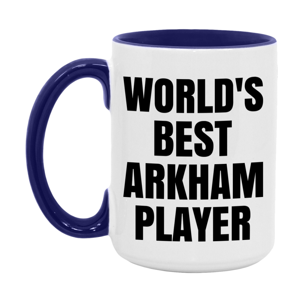 Funny Game Board Mug, World's Okayest Arkham Player, 11Oz Or 15Oz Ceramic Coffee Cup