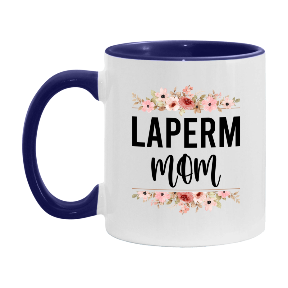 Laperm Cat Mom Mug, Floral Cat Mug For Mom, 11Oz Or 15Oz Coffee Cup