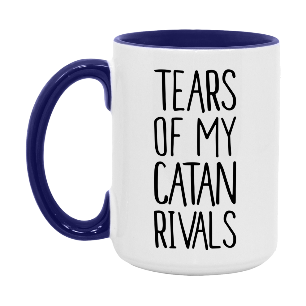 Funny Catan Gameboard Mug – Tears Of My Catan Rivals, 11Oz Or 15Oz White Ceramic Coffee Cup Gift