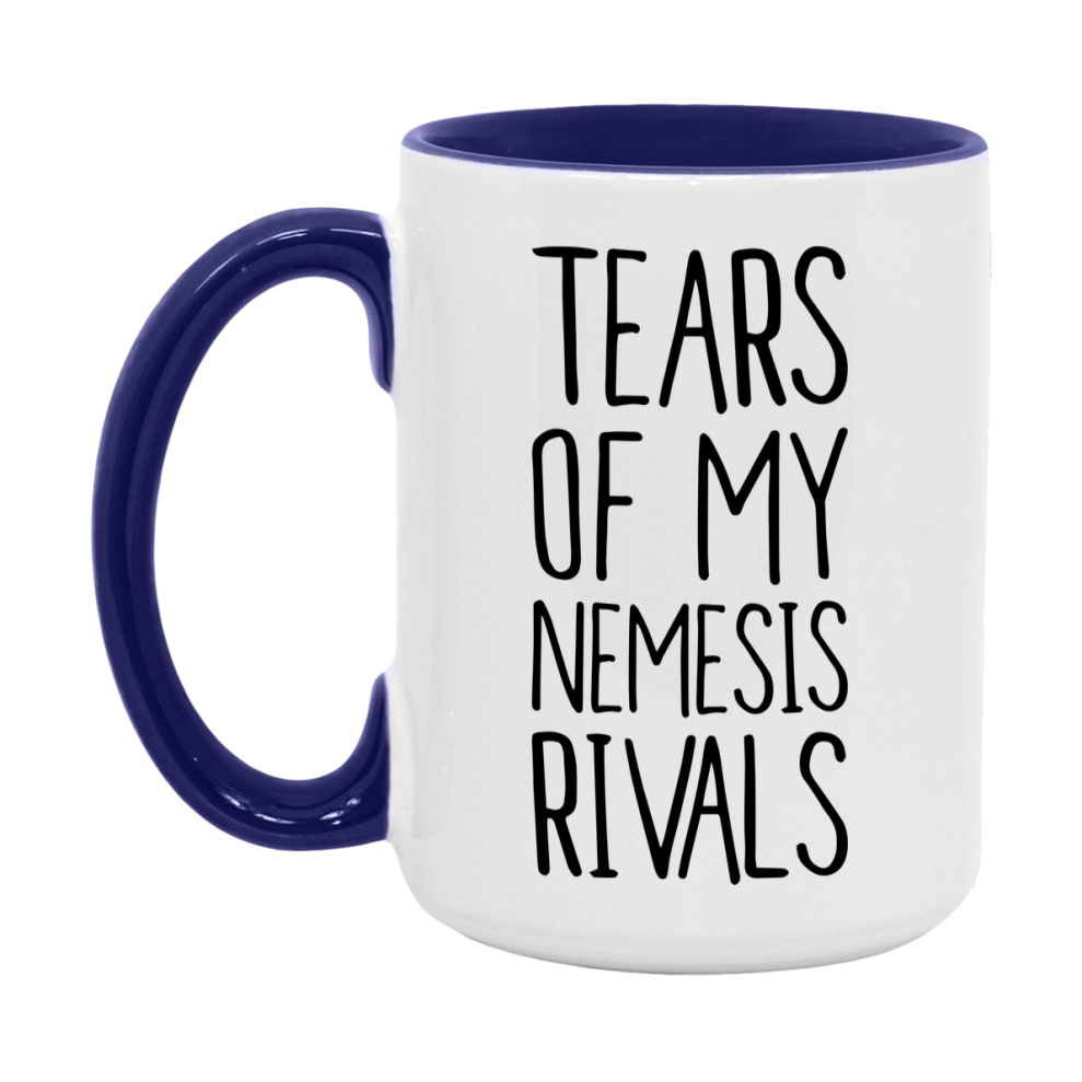 Funny Nemesis Gameboard Mug – Tears Of My Nemesis Rivals, 11Oz Or 15Oz White Ceramic Coffee Cup Gift