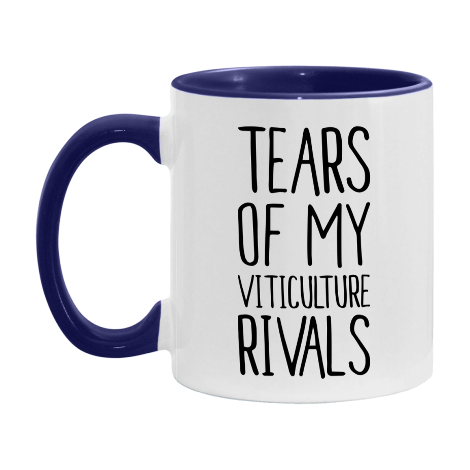 Funny Viticulture Gameboard Mug – Tears Of My Viticulture Rivals, 11Oz Or 15Oz White Ceramic Coffee Cup Gift