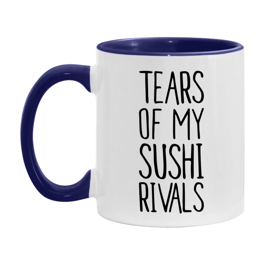 Funny Sushi Gameboard Mug – Tears Of My Sushi Rivals, 11Oz Or 15Oz White Ceramic Coffee Cup Gift