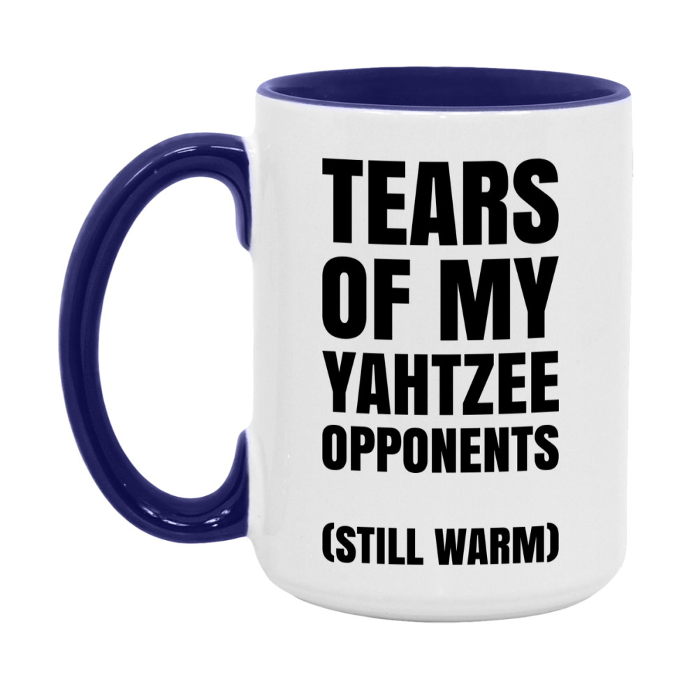 Board Game Gift – Tears Of My Yahtzee Opponents Mug, 11Oz Or 15Oz White Ceramic Coffee Cup