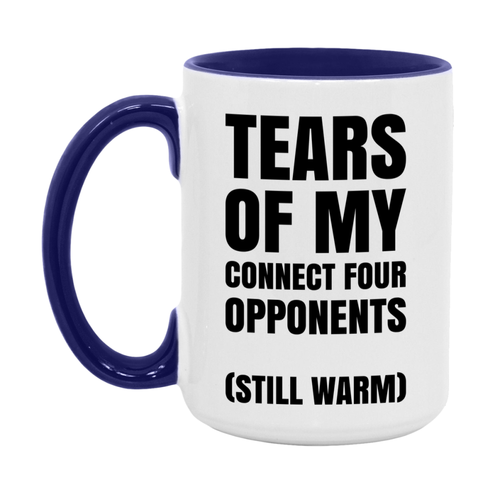 Board Game Gift – Tears Of My Connect Four Opponents Mug, 11Oz Or 15Oz White Ceramic Coffee Cup