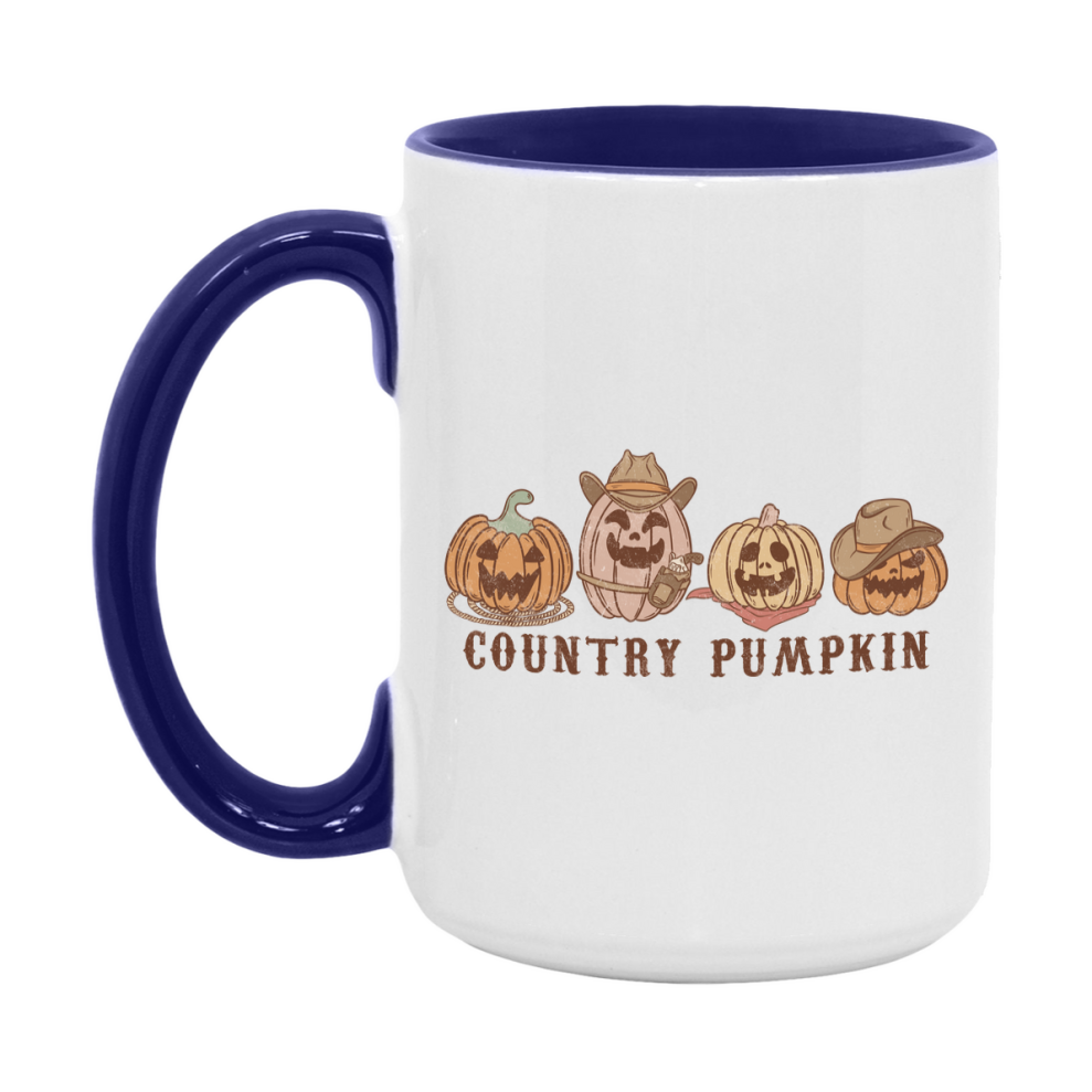 Western Halloween Mug, Cute Retro Western Halloween Coffee Cup, 11Oz Or 15Oz White Ceramic Mug