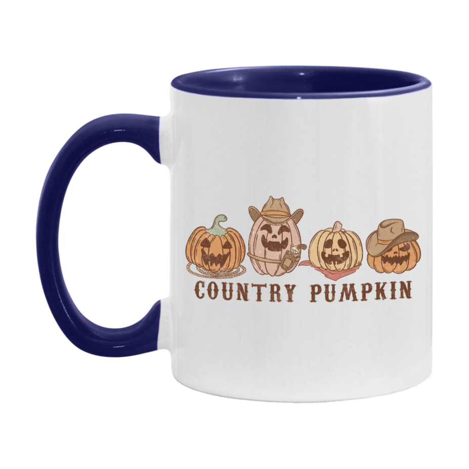 Western Halloween Mug, Cute Retro Western Halloween Coffee Cup, 11Oz Or 15Oz White Ceramic Mug