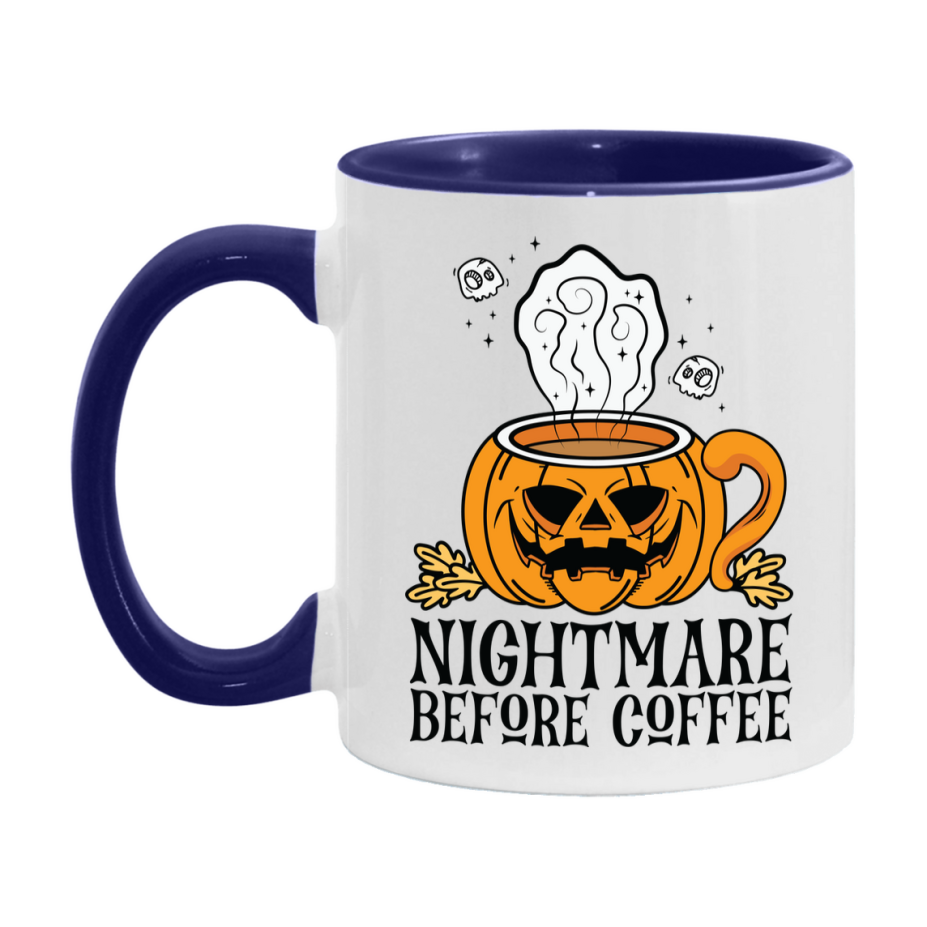 Funny Halloween Coffee Mug, White Ceramic Halloween Coffee Cup 11Oz Or 15Oz