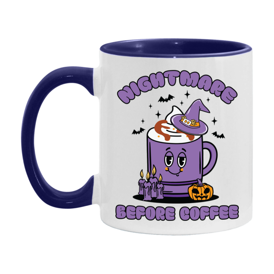 Funny Halloween Coffee Mug, White Ceramic Halloween Coffee Cup 11Oz Or 15Oz