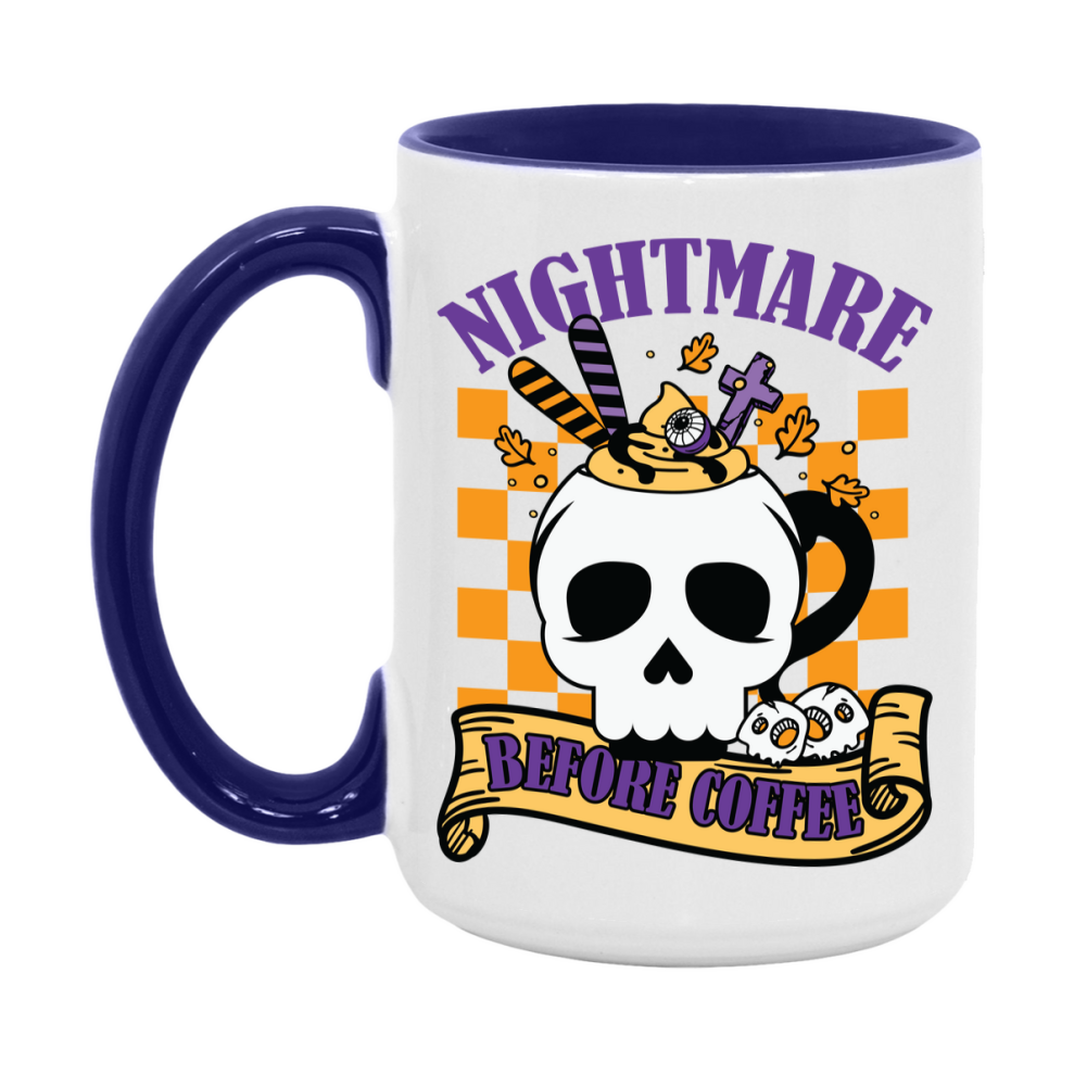 Funny Halloween Coffee Mug, White Ceramic Halloween Coffee Cup 11Oz Or 15Oz