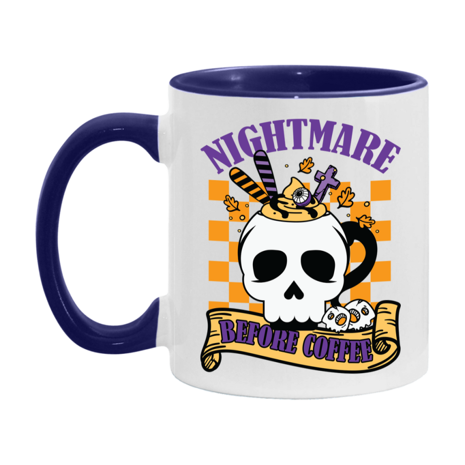 Funny Halloween Coffee Mug, White Ceramic Halloween Coffee Cup 11Oz Or 15Oz