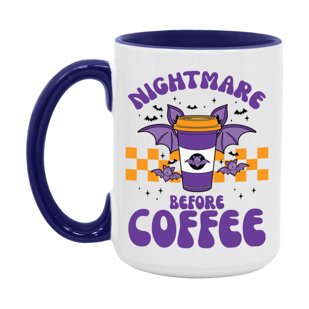 Funny Halloween Coffee Mug, White Ceramic Halloween Coffee Cup 11Oz Or 15Oz