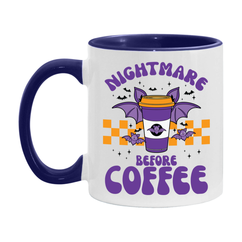 Funny Halloween Coffee Mug, White Ceramic Halloween Coffee Cup 11Oz Or 15Oz