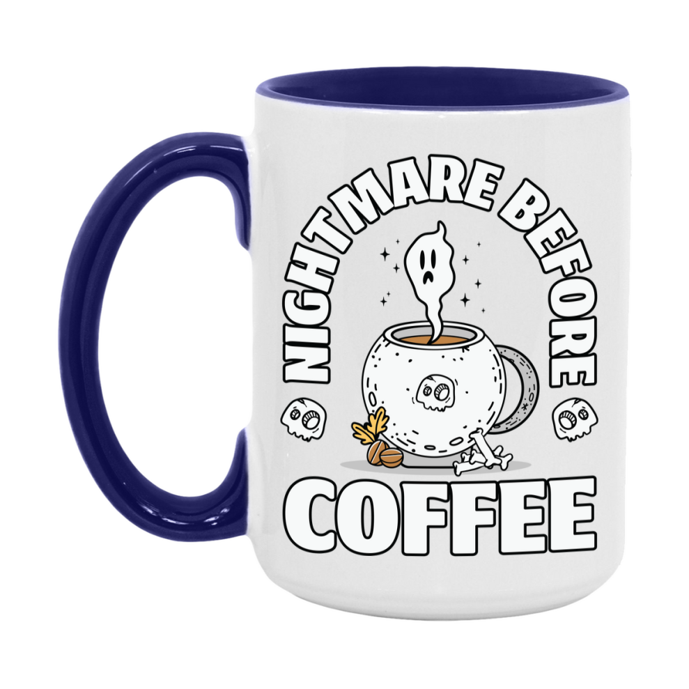 Funny Halloween Coffee Mug, White Ceramic Halloween Coffee Cup 11Oz Or 15Oz