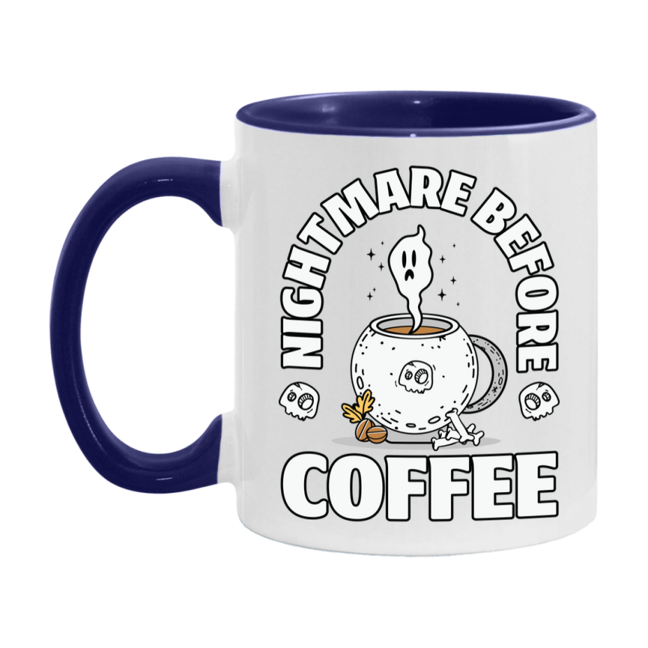 Funny Halloween Coffee Mug, White Ceramic Halloween Coffee Cup 11Oz Or 15Oz