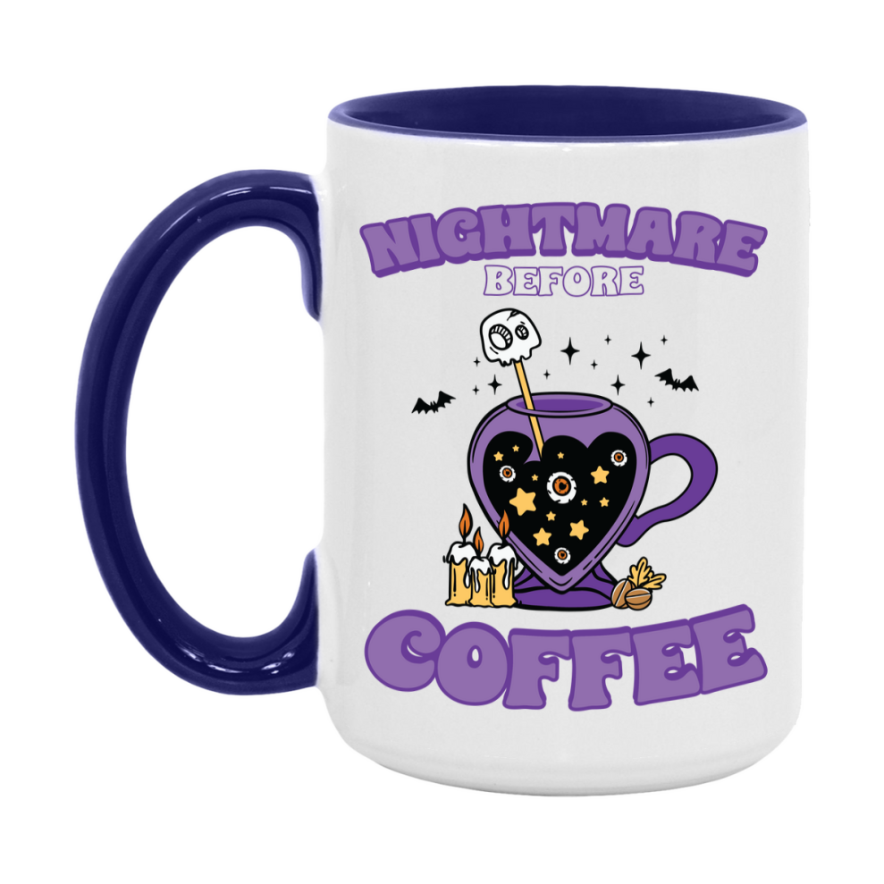 Funny Halloween Coffee Mug, White Ceramic Halloween Coffee Cup 11Oz Or 15Oz