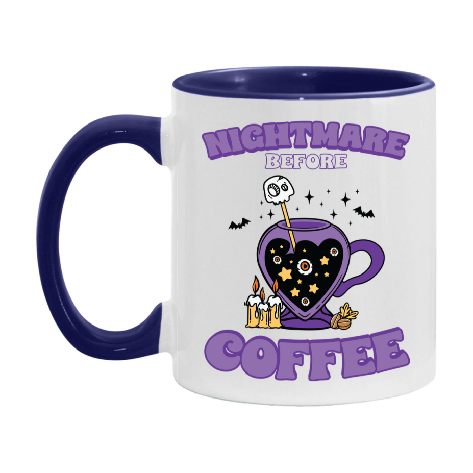 Funny Halloween Coffee Mug, White Ceramic Halloween Coffee Cup 11Oz Or 15Oz