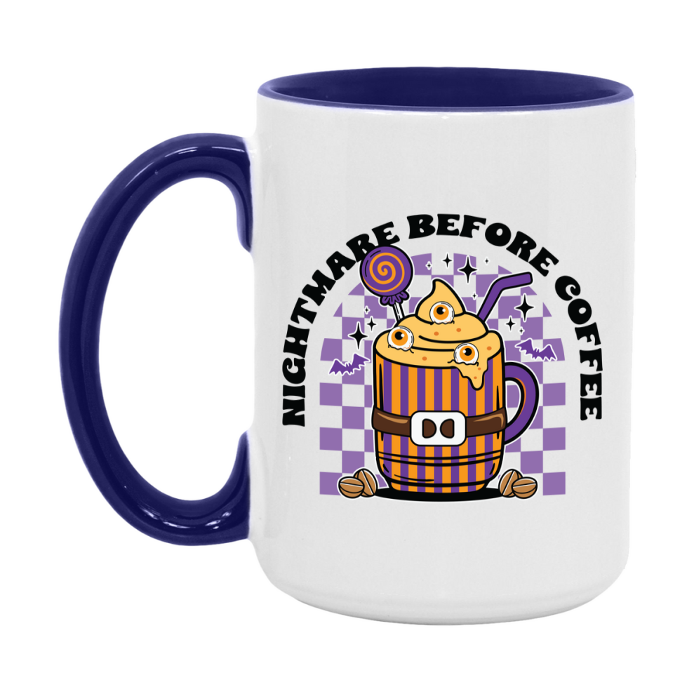 Funny Halloween Coffee Mug, White Ceramic Halloween Coffee Cup 11Oz Or 15Oz