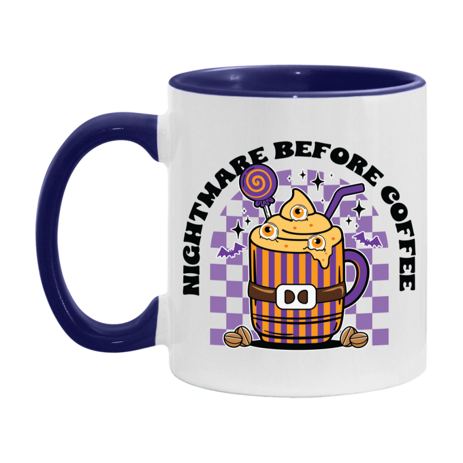 Funny Halloween Coffee Mug, White Ceramic Halloween Coffee Cup 11Oz Or 15Oz