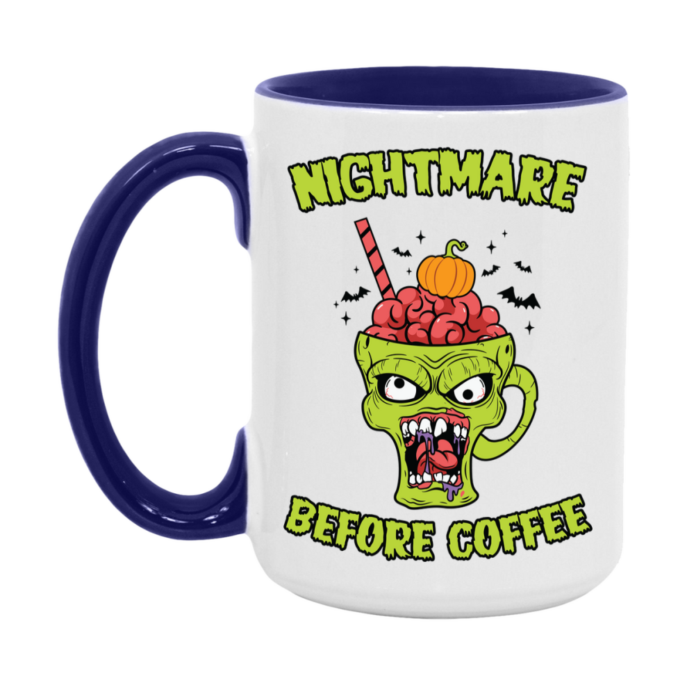 Funny Halloween Coffee Mug, White Ceramic Halloween Coffee Cup 11Oz Or 15Oz