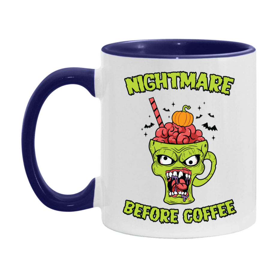 Funny Halloween Coffee Mug, White Ceramic Halloween Coffee Cup 11Oz Or 15Oz