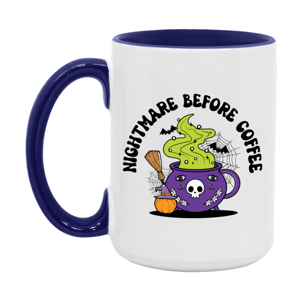 Funny Halloween Coffee Mug, White Ceramic Halloween Coffee Cup 11Oz Or 15Oz