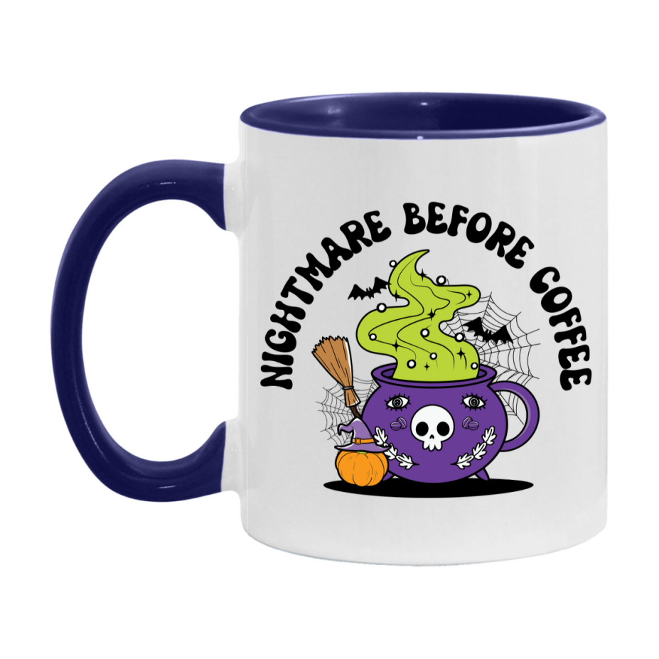 Funny Halloween Coffee Mug, White Ceramic Halloween Coffee Cup 11Oz Or 15Oz
