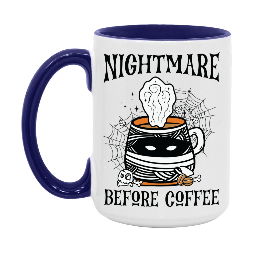 Funny Halloween Coffee Mug, White Ceramic Halloween Coffee Cup 11Oz Or 15Oz