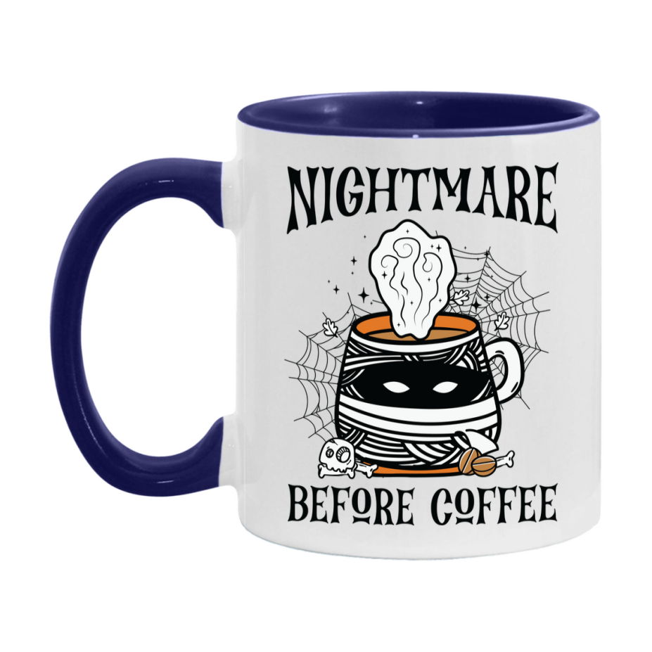 Funny Halloween Coffee Mug, White Ceramic Halloween Coffee Cup 11Oz Or 15Oz