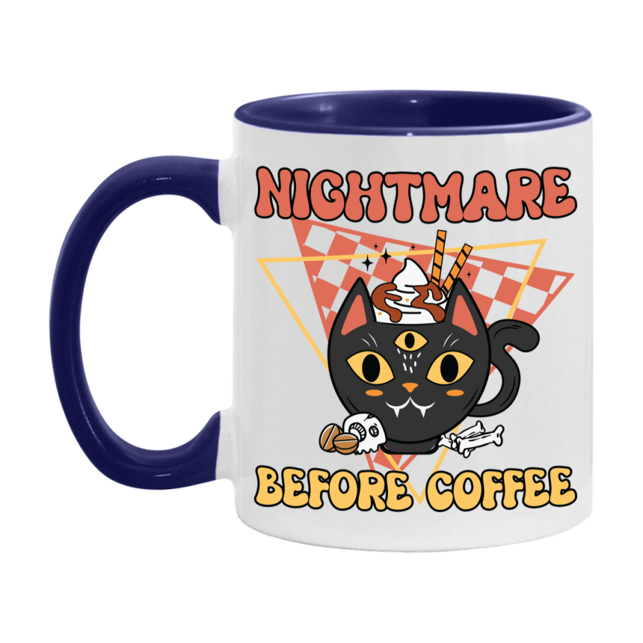 Funny Halloween Coffee Mug, White Ceramic Halloween Coffee Cup 11Oz Or 15Oz