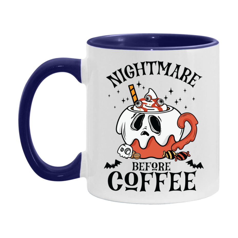 Funny Halloween Coffee Mug, White Ceramic Halloween Coffee Cup 11Oz Or 15Oz