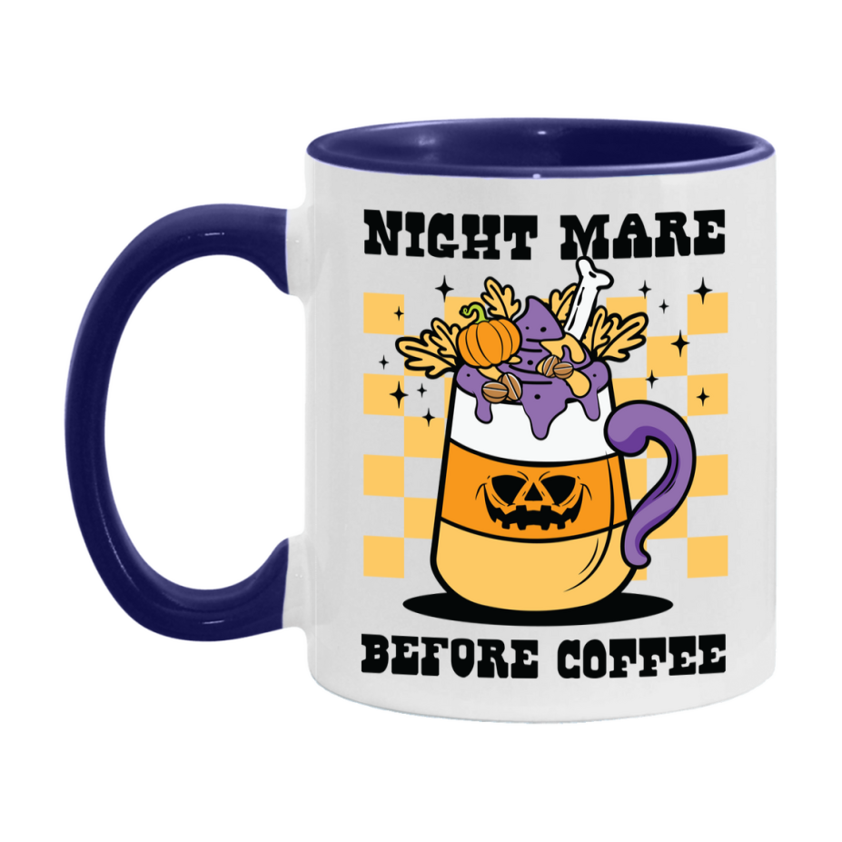 Funny Halloween Coffee Mug, White Ceramic Halloween Coffee Cup 11Oz Or 15Oz