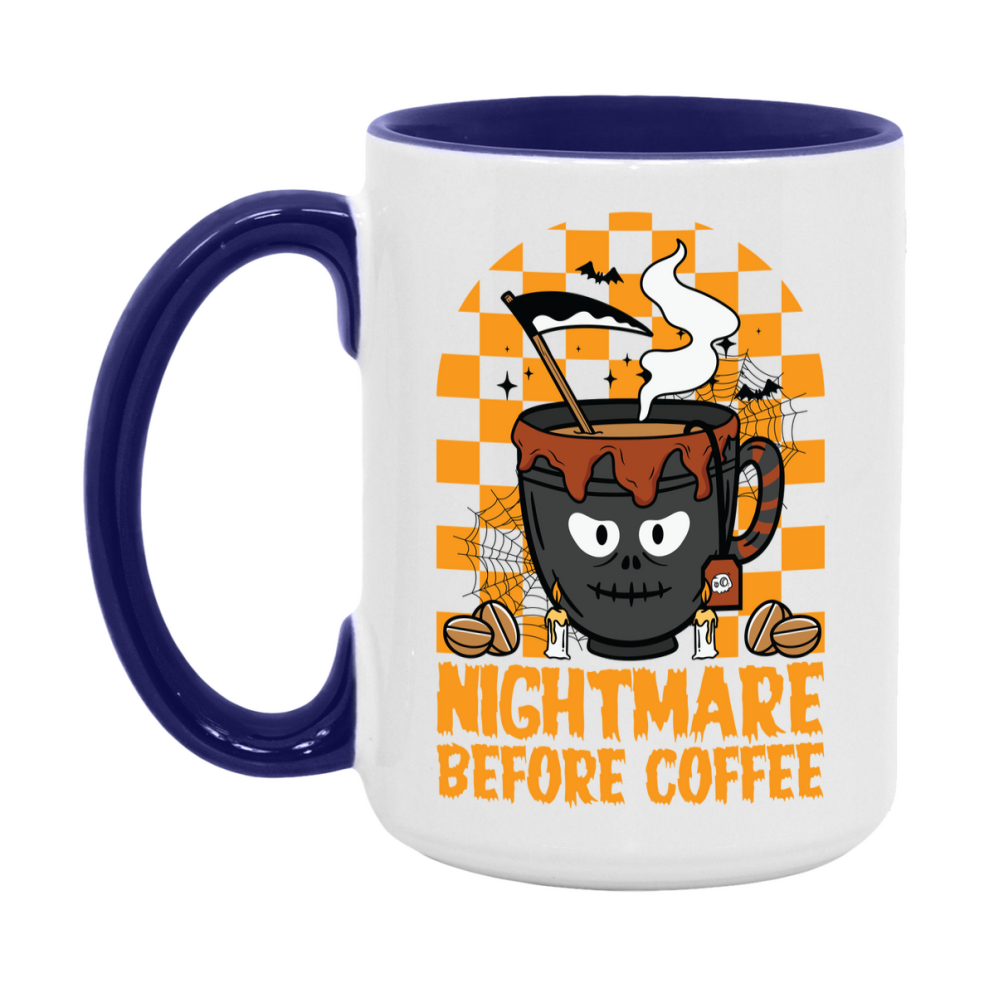 Funny Halloween Coffee Mug, White Ceramic Halloween Coffee Cup 11Oz Or 15Oz