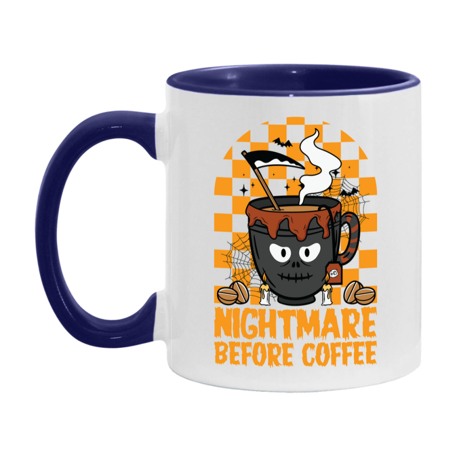 Funny Halloween Coffee Mug, White Ceramic Halloween Coffee Cup 11Oz Or 15Oz