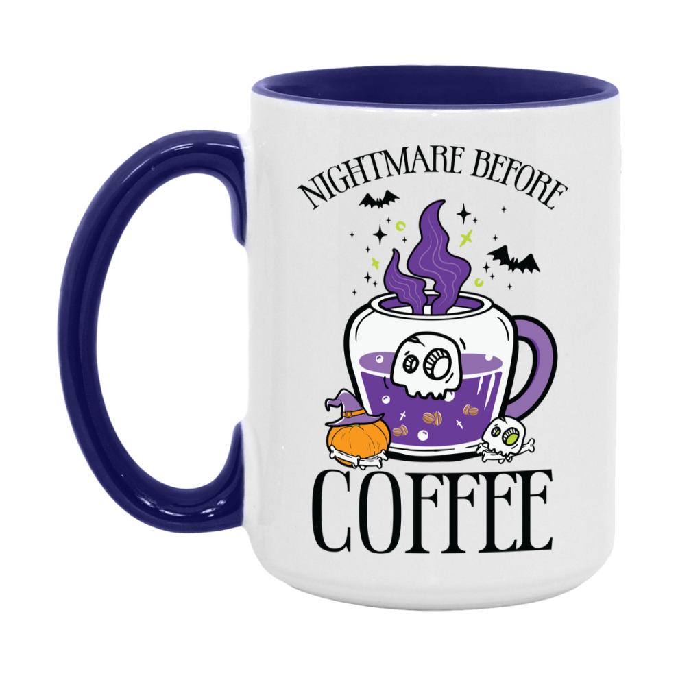Funny Halloween Coffee Mug, White Ceramic Halloween Coffee Cup 11Oz Or 15Oz