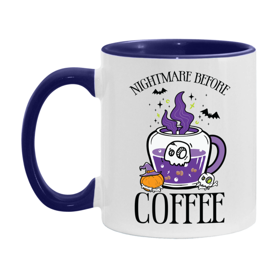 Funny Halloween Coffee Mug, White Ceramic Halloween Coffee Cup 11Oz Or 15Oz