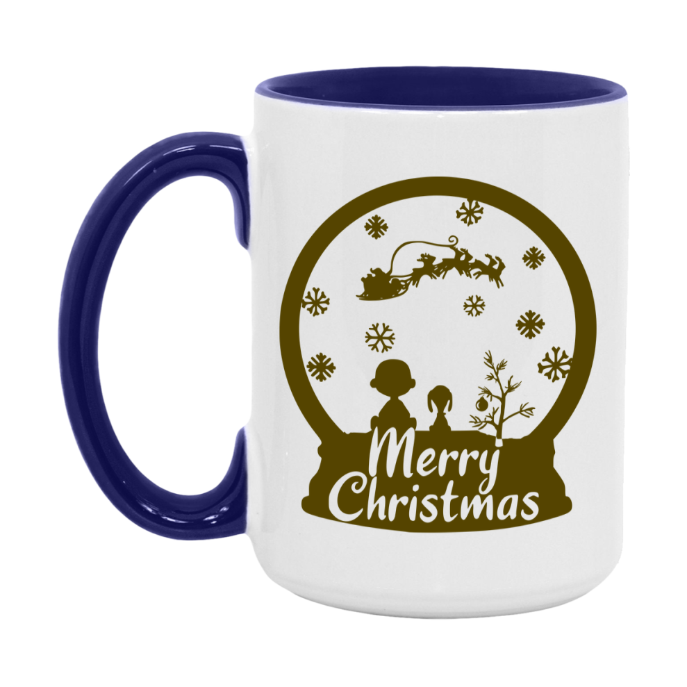 Peanuts Gang Christmas Mug, Snoopy Charlie Brown Holiday Coffee Cup, Ceramic Christmas Mug 11Oz Or 15Oz