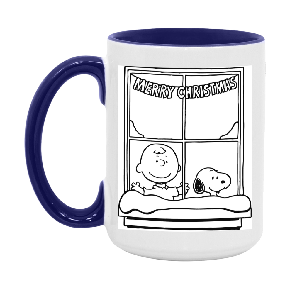 Peanuts Gang Christmas Mug, Snoopy Charlie Brown Holiday Coffee Cup, Ceramic Christmas Mug 11Oz Or 15Oz