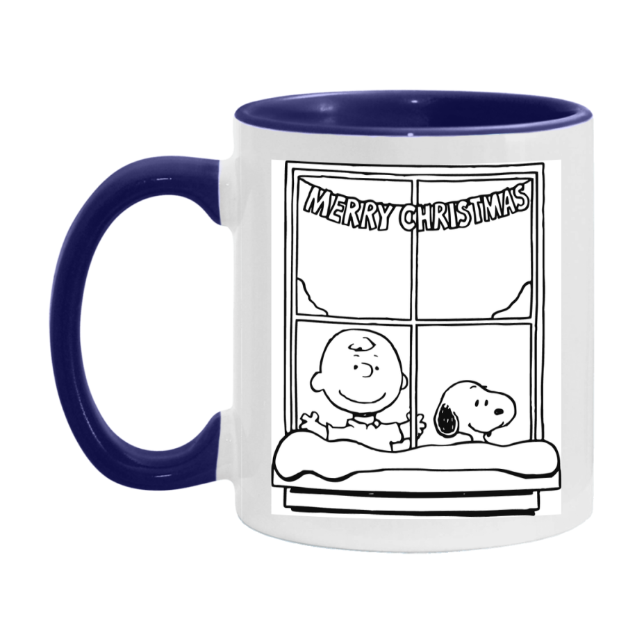 Peanuts Gang Christmas Mug, Snoopy Charlie Brown Holiday Coffee Cup, Ceramic Christmas Mug 11Oz Or 15Oz