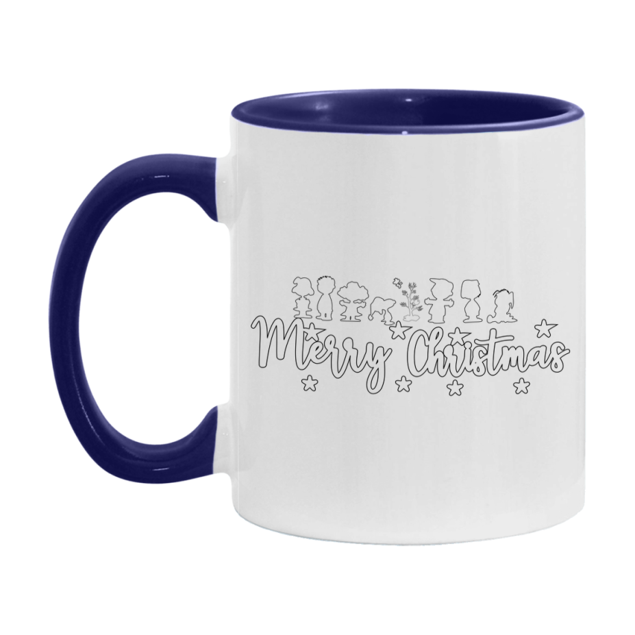 Peanuts Gang Christmas Mug, Snoopy Charlie Brown Holiday Coffee Cup, Ceramic Christmas Mug 11Oz Or 15Oz