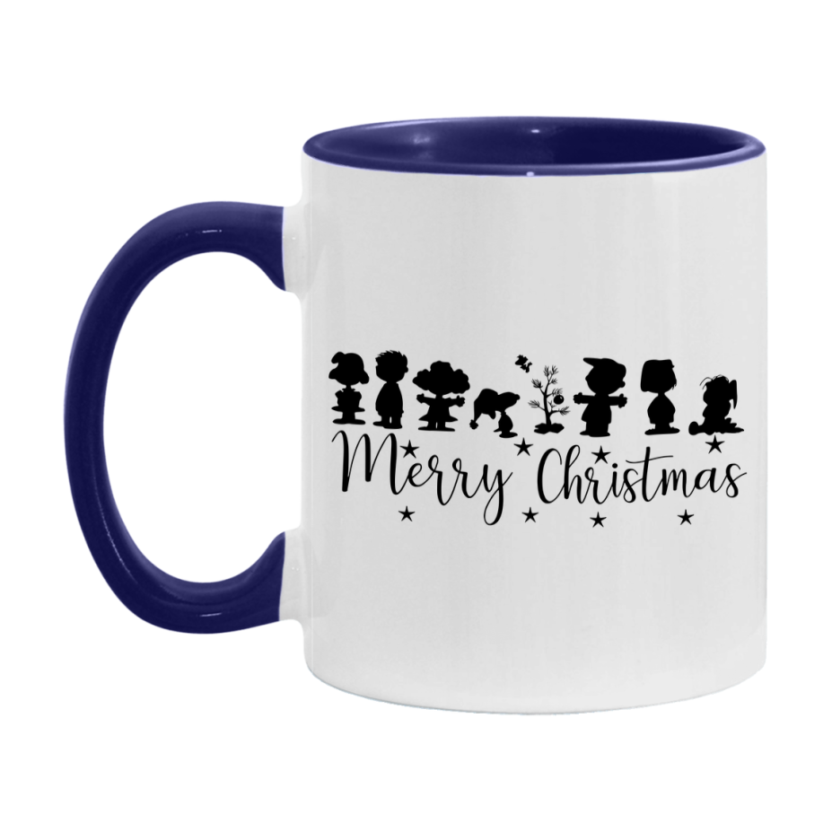 Peanuts Gang Christmas Mug, Snoopy Charlie Brown Holiday Coffee Cup, Ceramic Christmas Mug 11Oz Or 15Oz