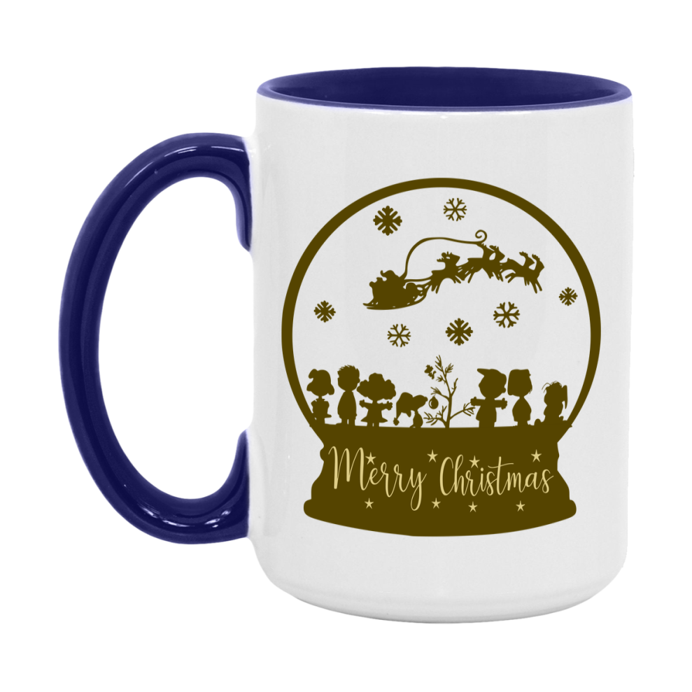 Peanuts Gang Christmas Mug, Snoopy Charlie Brown Holiday Coffee Cup, Ceramic Christmas Mug 11Oz Or 15Oz