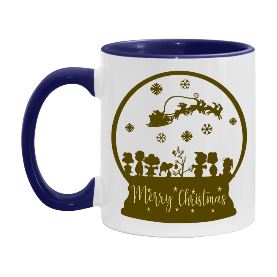 Peanuts Gang Christmas Mug, Snoopy Charlie Brown Holiday Coffee Cup, Ceramic Christmas Mug 11Oz Or 15Oz