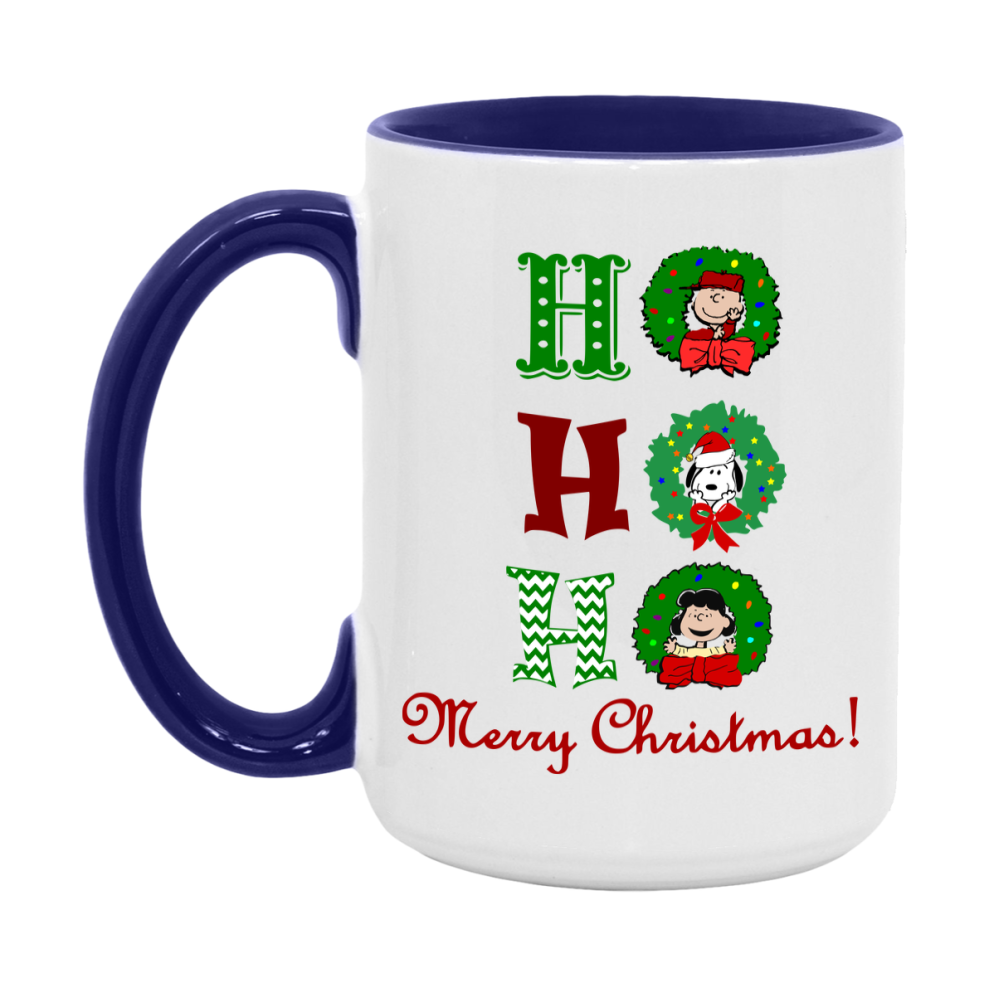 Peanuts Gang Christmas Mug, Snoopy Charlie Brown Holiday Coffee Cup, Ceramic Christmas Mug 11Oz Or 15Oz