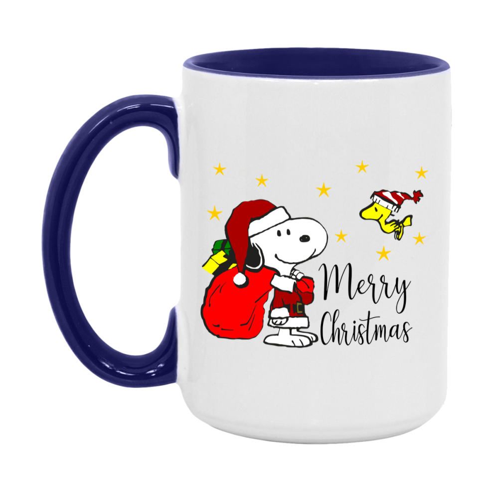 Peanuts Gang Christmas Mug, Snoopy Charlie Brown Holiday Coffee Cup, Ceramic Christmas Mug 11Oz Or 15Oz