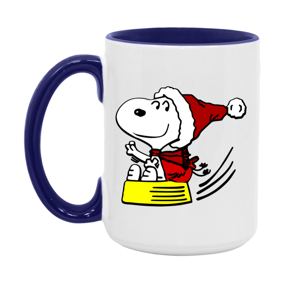Peanuts Gang Christmas Mug, Snoopy Charlie Brown Holiday Coffee Cup, Ceramic Christmas Mug 11Oz Or 15Oz