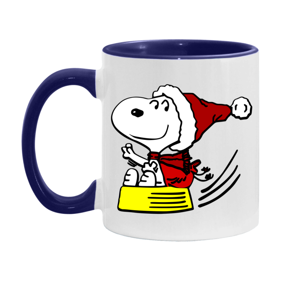 Peanuts Gang Christmas Mug, Snoopy Charlie Brown Holiday Coffee Cup, Ceramic Christmas Mug 11Oz Or 15Oz