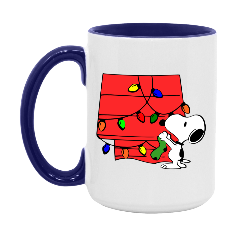 Peanuts Gang Christmas Mug, Snoopy Charlie Brown Holiday Coffee Cup, Ceramic Christmas Mug 11Oz Or 15Oz