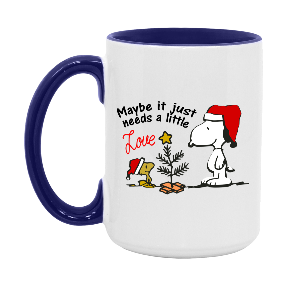 Peanuts Gang Christmas Mug, Snoopy Charlie Brown Holiday Coffee Cup, Ceramic Christmas Mug 11Oz Or 15Oz