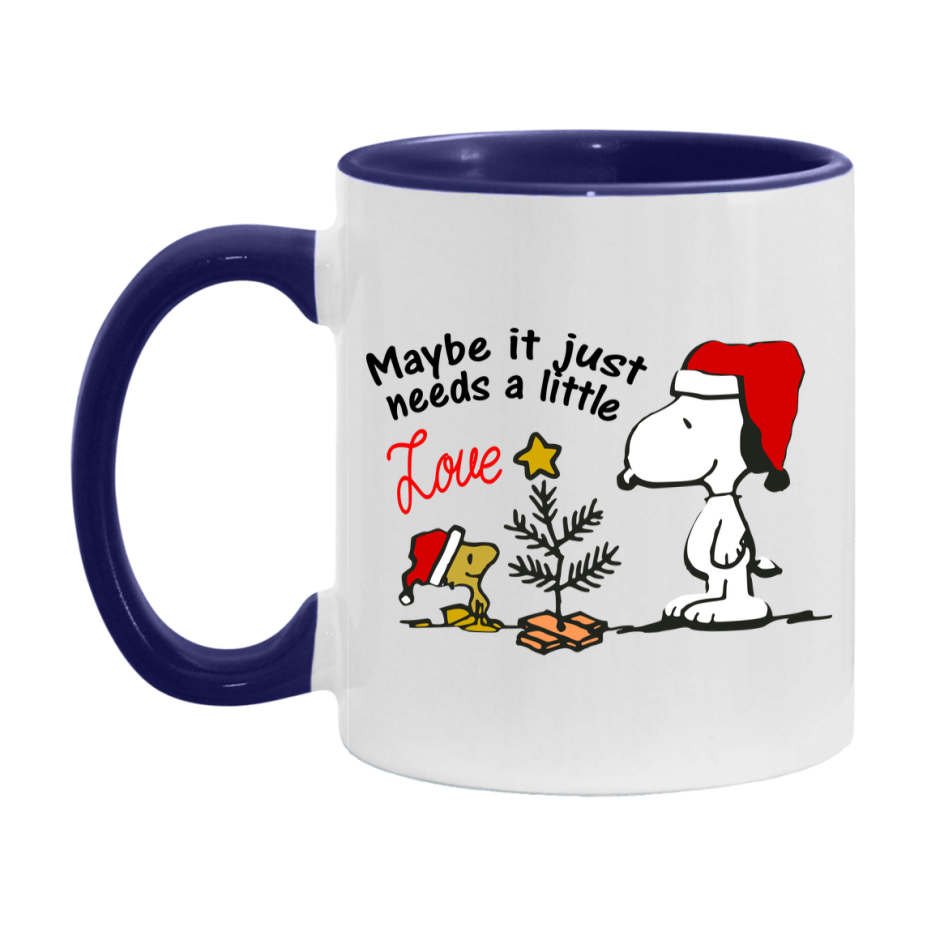 Peanuts Gang Christmas Mug, Snoopy Charlie Brown Holiday Coffee Cup, Ceramic Christmas Mug 11Oz Or 15Oz
