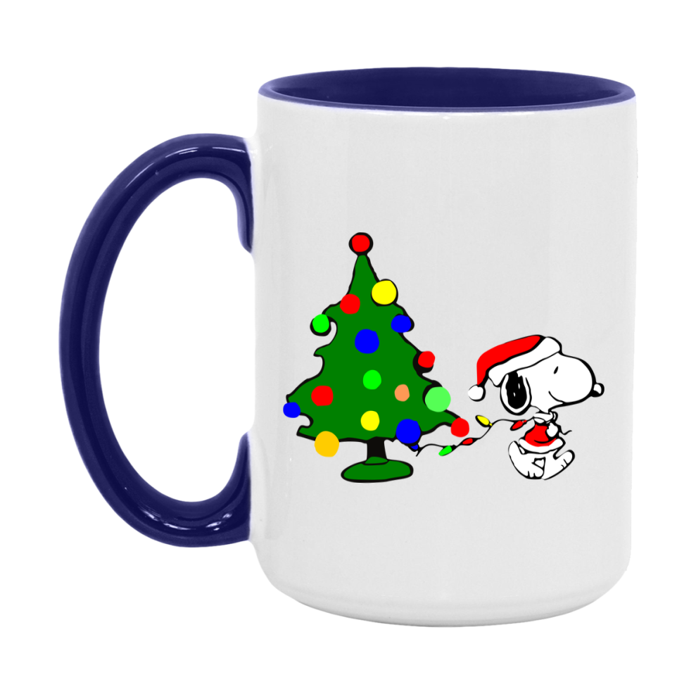 Peanuts Gang Christmas Mug, Snoopy Charlie Brown Holiday Coffee Cup, Ceramic Christmas Mug 11Oz Or 15Oz
